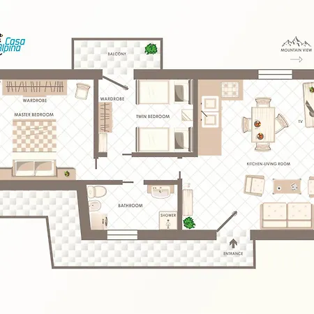 Casa Alpina - Sarre Διαμέρισμα